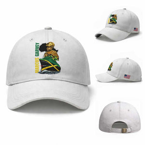 Marcus Garvey Jamaica Pride Baseball Cap One God One Aim One Destiny TS12 Baseball Cap Universal Fit White Print Your Wear