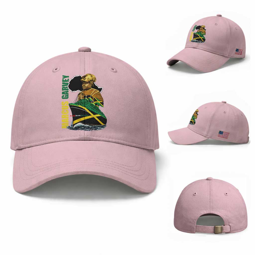 Marcus Garvey Jamaica Pride Baseball Cap One God One Aim One Destiny TS12 Baseball Cap Universal Fit Light Pink Print Your Wear