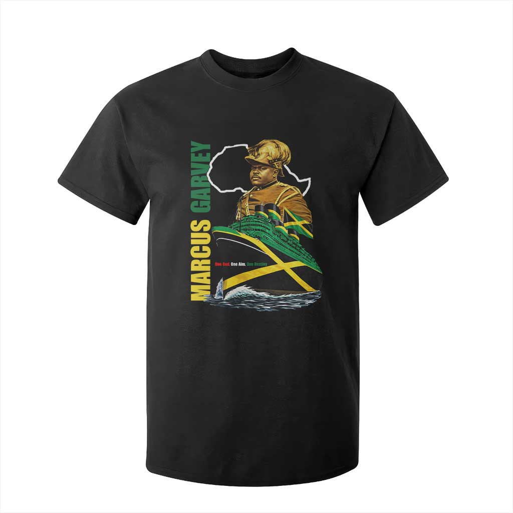 Marcus Garvey Jamaica Pride T Shirt For Kid One God One Aim One Destiny TS12 Black Print Your Wear