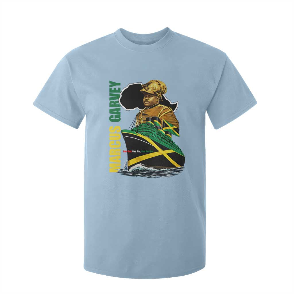 Marcus Garvey Jamaica Pride T Shirt For Kid One God One Aim One Destiny TS12 Light Blue Print Your Wear