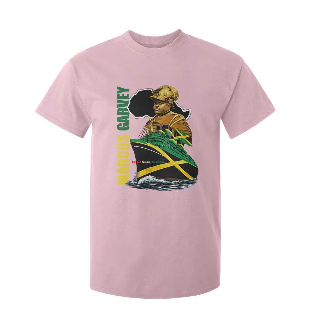 Marcus Garvey Jamaica Pride T Shirt For Kid One God One Aim One Destiny TS12 Light Pink Print Your Wear