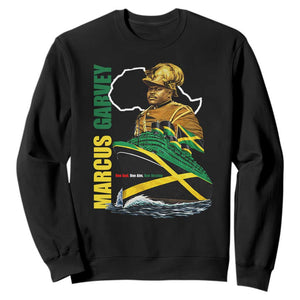 Marcus Garvey Jamaica Pride Sweatshirt One God One Aim One Destiny TS12 Black Print Your Wear