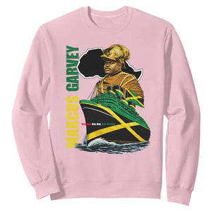 Marcus Garvey Jamaica Pride Sweatshirt One God One Aim One Destiny TS12 Light Pink Print Your Wear