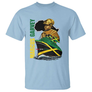 Marcus Garvey Jamaica Pride T Shirt One God One Aim One Destiny TS12 Light Blue Print Your Wear