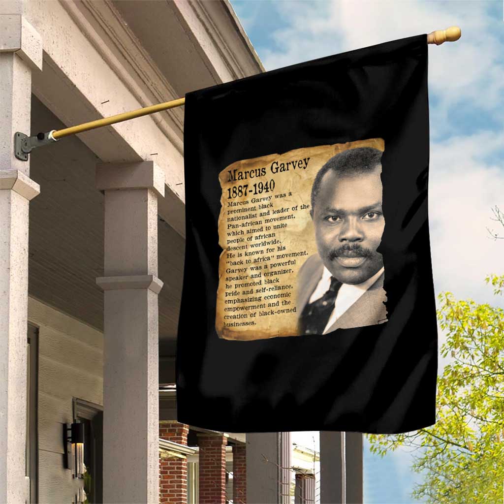Marcus Garvey Garden Flag Strong Black History Leader TS12 Print Your Wear