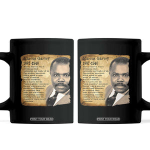 Marcus Garvey Coffee Mug Strong Black History Leader TS12 Black Print Your Wear