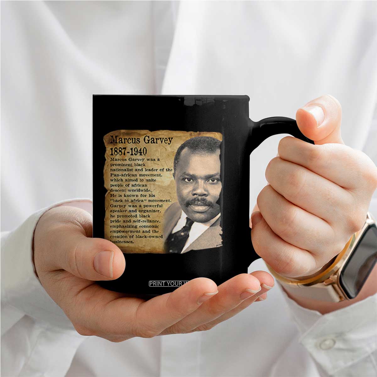 Marcus Garvey Coffee Mug Strong Black History Leader TS12 Print Your Wear