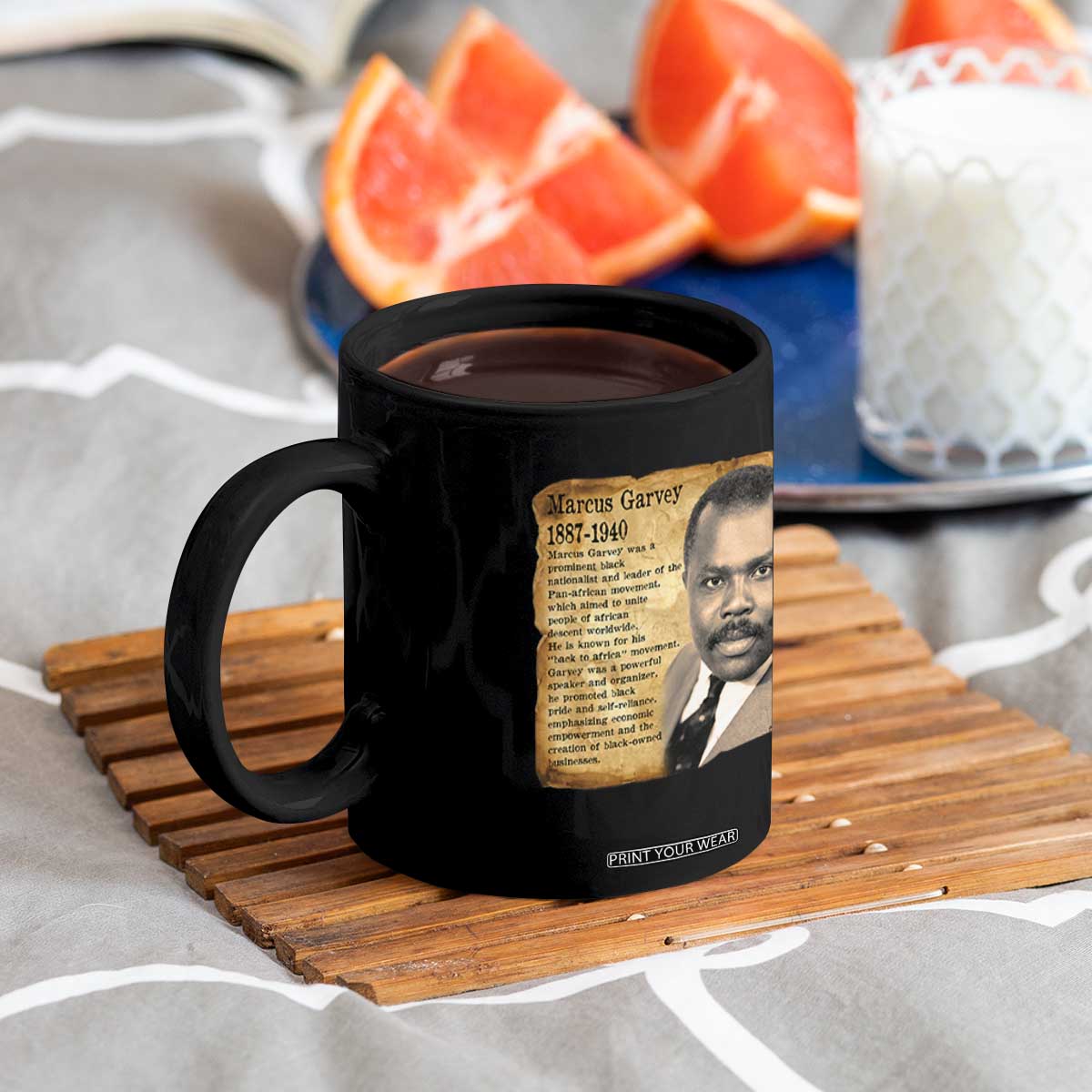 Marcus Garvey Coffee Mug Strong Black History Leader TS12 Print Your Wear