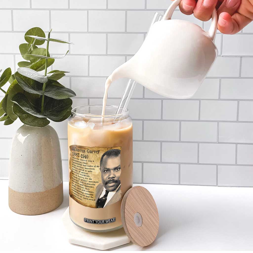 Marcus Garvey Glass Can Strong Black History Leader TS12 Print Your Wear