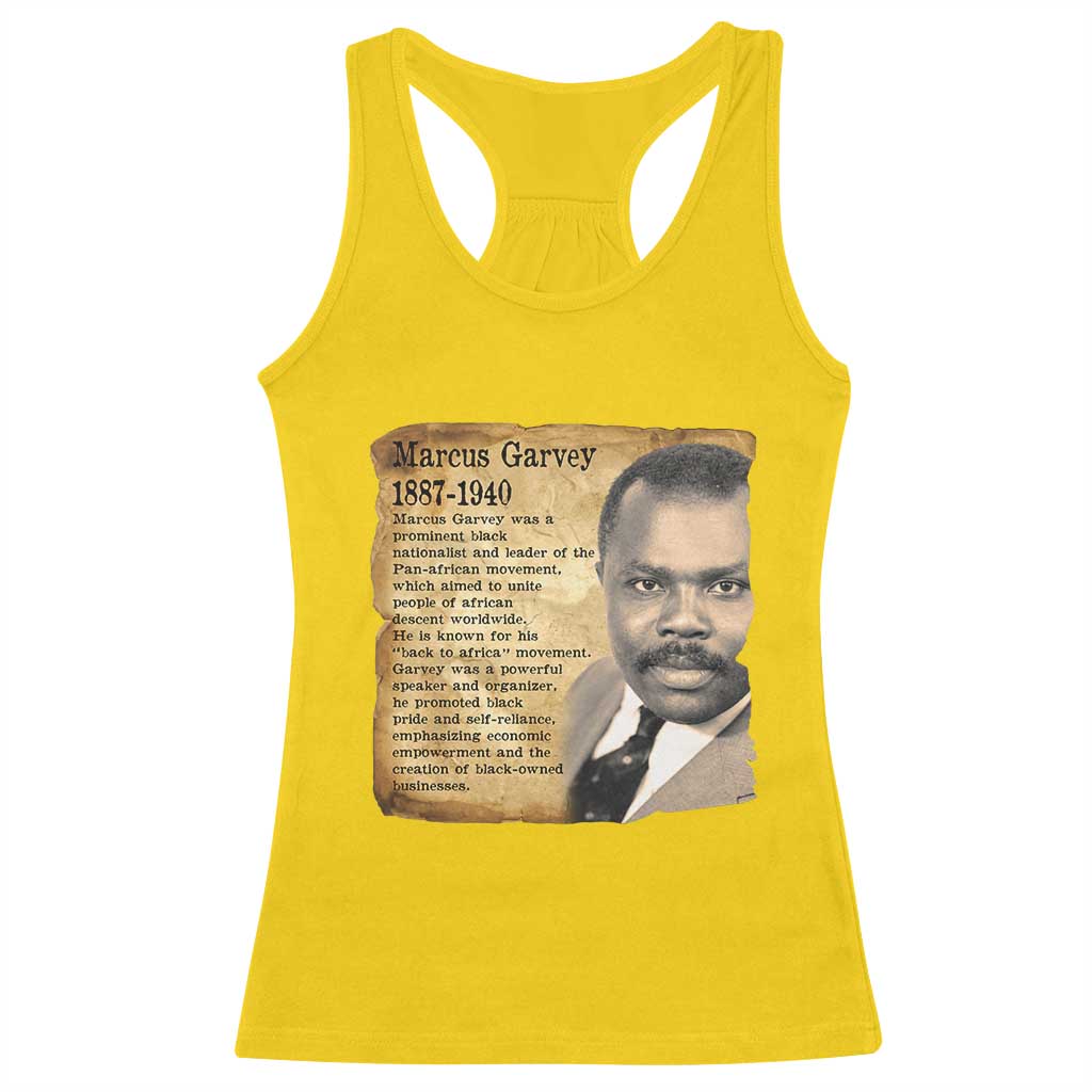 Marcus Garvey Racerback Tank Top Strong Black History Leader TS12 Daisy Print Your Wear
