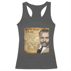 Marcus Garvey Racerback Tank Top Strong Black History Leader TS12 Dark Heather Print Your Wear