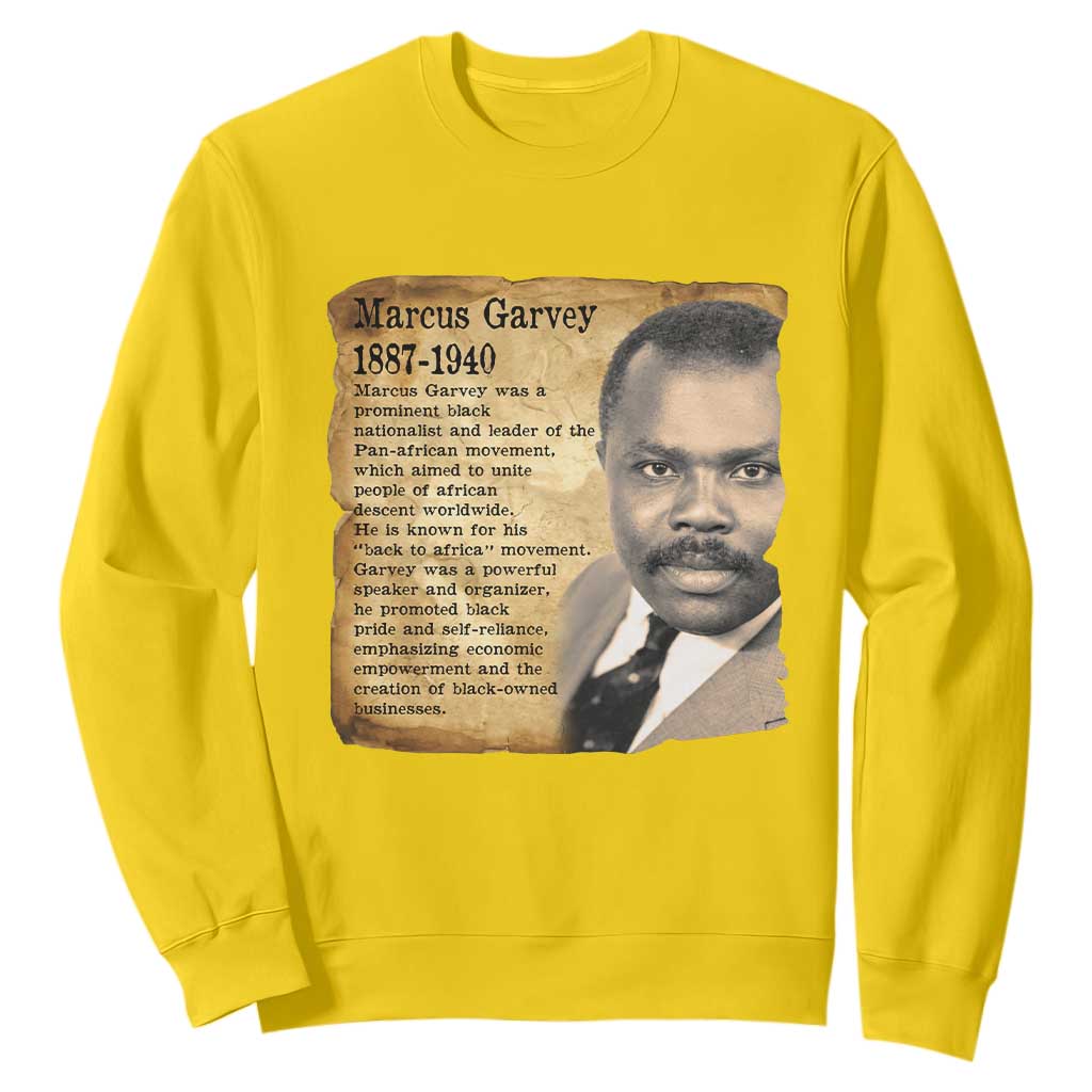 Marcus Garvey Sweatshirt Strong Black History Leader TS12 Daisy Print Your Wear