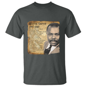 Marcus Garvey T Shirt Strong Black History Leader TS12 Dark Heather Print Your Wear