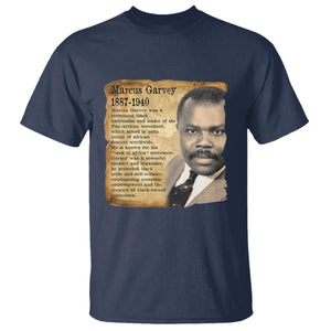 Marcus Garvey T Shirt Strong Black History Leader TS12 Navy Print Your Wear