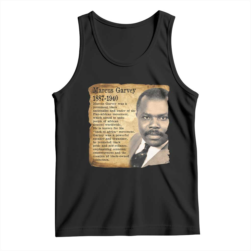 Marcus Garvey Tank Top Strong Black History Leader TS12 Black Print Your Wear