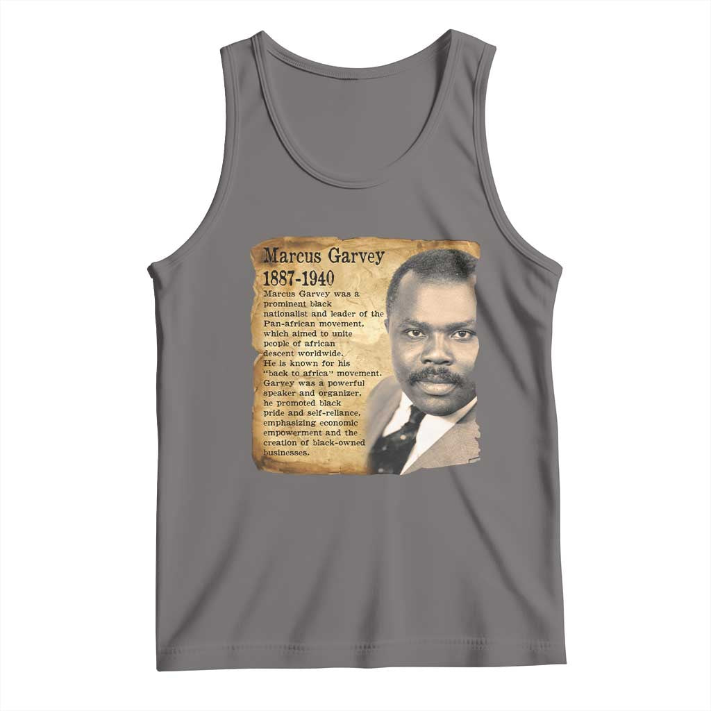 Marcus Garvey Tank Top Strong Black History Leader TS12 Deep Heather Print Your Wear