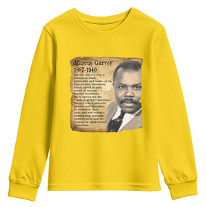 Marcus Garvey Youth Sweatshirt Strong Black History Leader TS12 Daisy Print Your Wear