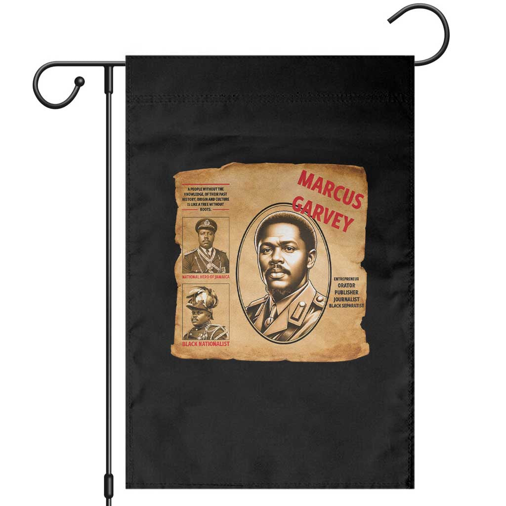 Marcus Garvey Garden Flag First National Hero Of Jamaica Legacy TS12 Black Print Your Wear
