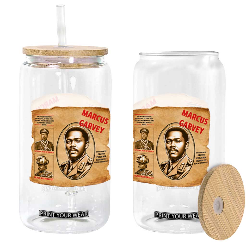 Marcus Garvey Glass Can First National Hero Of Jamaica Legacy TS12 Print Your Wear