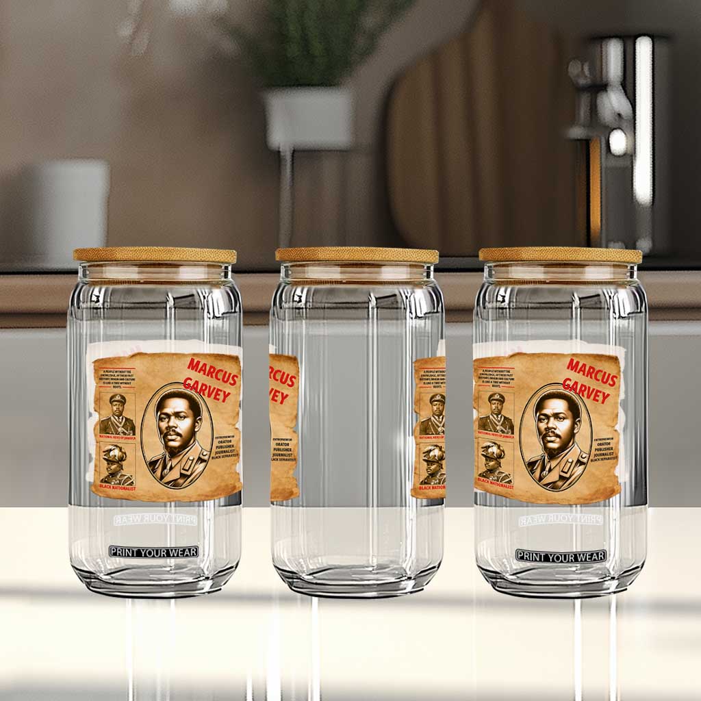 Marcus Garvey Glass Can First National Hero Of Jamaica Legacy TS12 Print Your Wear