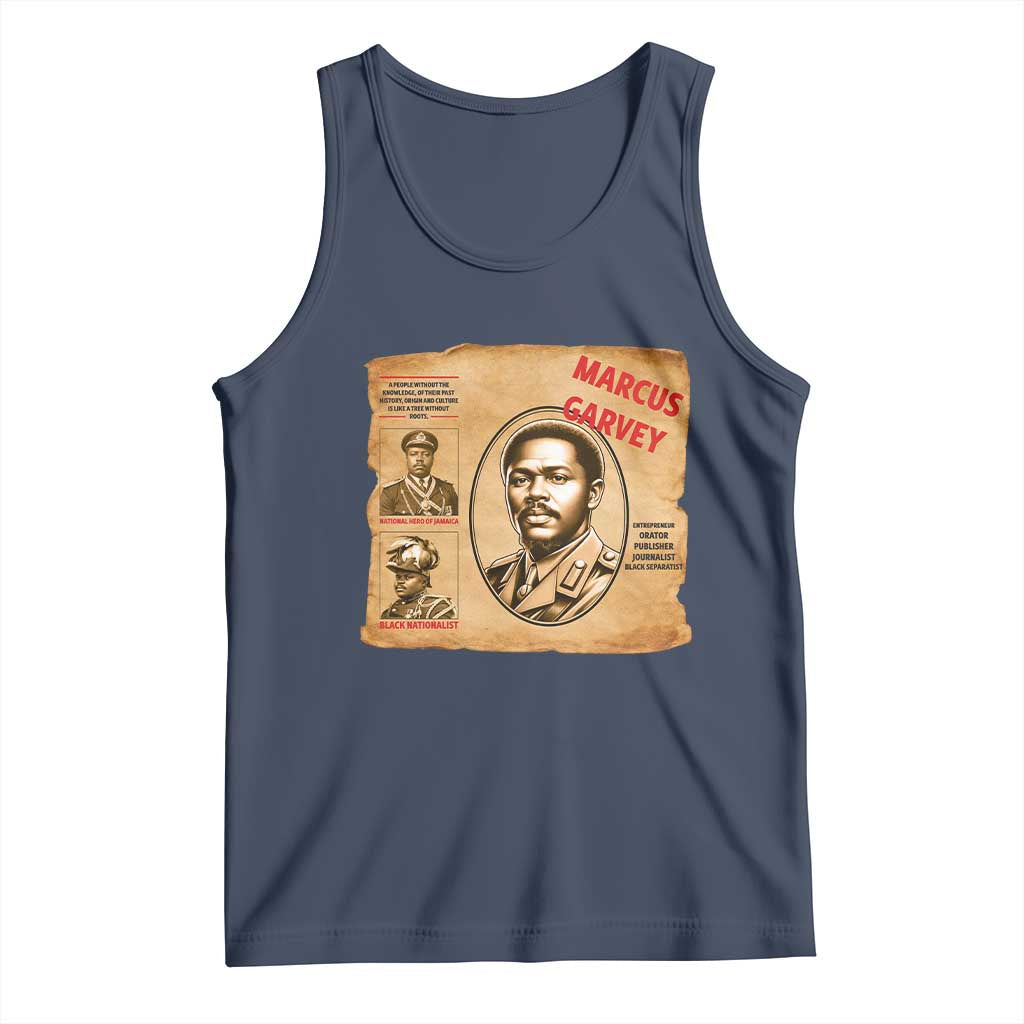 Marcus Garvey Tank Top First National Hero Of Jamaica Legacy TS12 Navy Print Your Wear