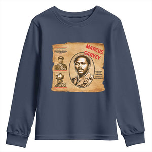 Marcus Garvey Youth Sweatshirt First National Hero Of Jamaica Legacy TS12 Navy Print Your Wear
