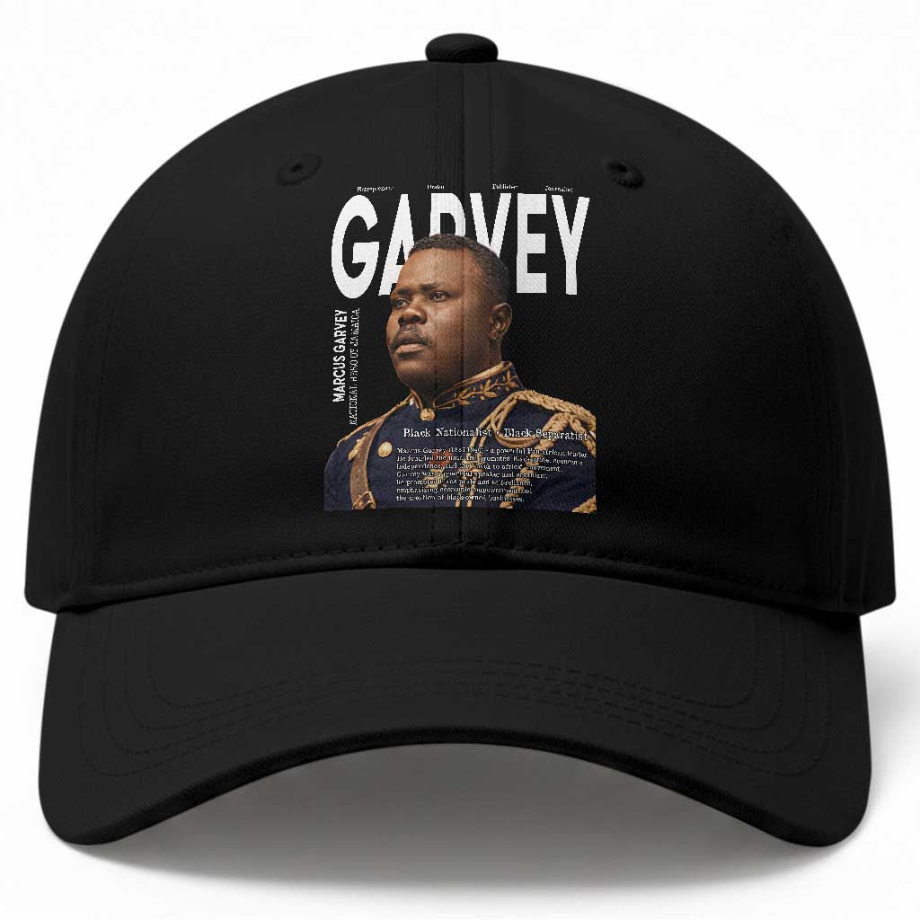 Vintage Black History Hero Marcus Garvey Baseball Cap Black Pride TS12 Print Your Wear