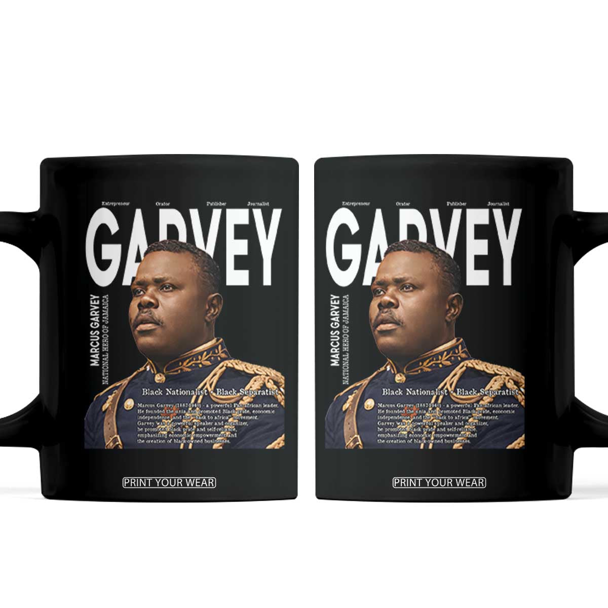 Vintage Black History Hero Marcus Garvey Coffee Mug Black Pride TS12 Black Print Your Wear