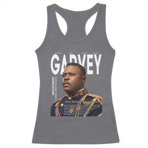 Vintage Black History Hero Marcus Garvey Racerback Tank Top Black Pride TS12 Charcoal Print Your Wear