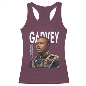 Vintage Black History Hero Marcus Garvey Racerback Tank Top Black Pride TS12 Maroon Print Your Wear