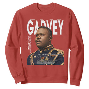 Vintage Black History Hero Marcus Garvey Sweatshirt Black Pride TS12 Red Print Your Wear