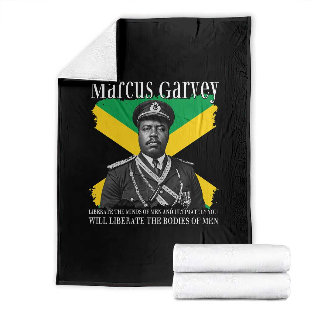 Marcus Garvey Liberation Quote Throw Blanket Liberate The Minds Of Men TS12 Black Print Your Wear