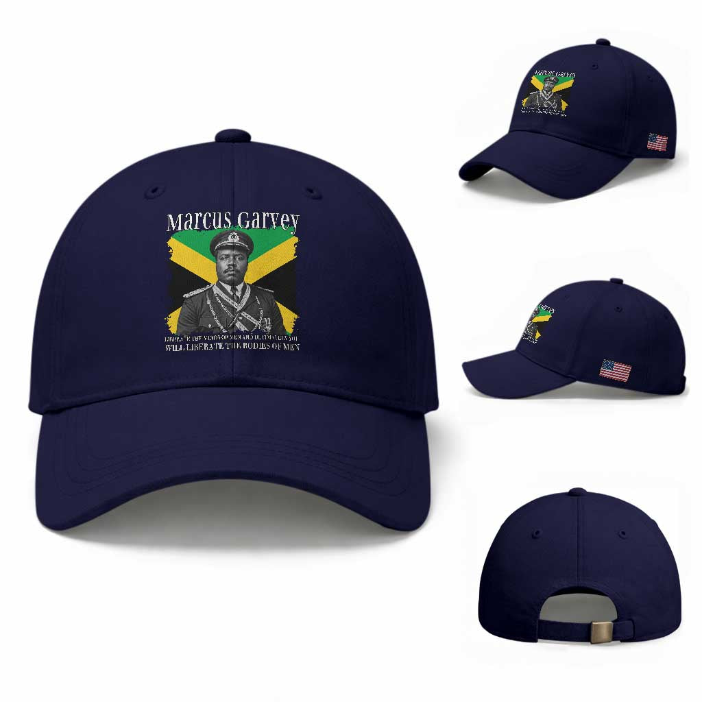 Marcus Garvey Liberation Quote Baseball Cap Liberate The Minds Of Men TS12 Baseball Cap Universal Fit Dark Blue Print Your Wear
