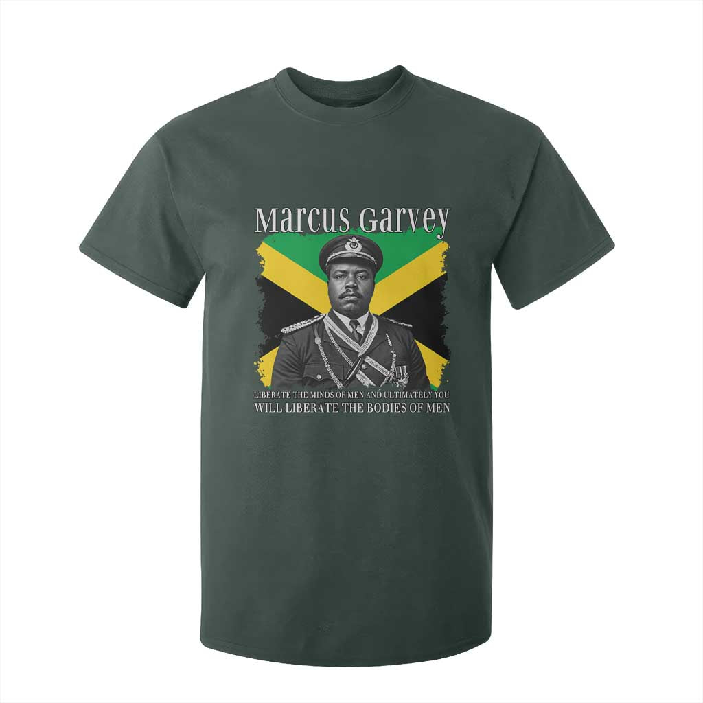 Marcus Garvey Liberation Quote T Shirt For Kid Liberate The Minds Of Men TS12 Dark Forest Green Print Your Wear