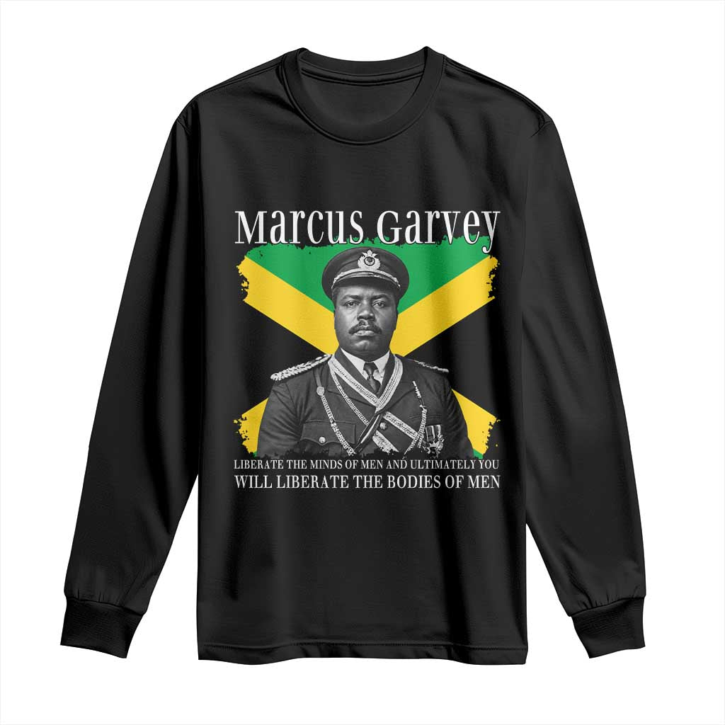 Marcus Garvey Liberation Quote Long Sleeve Shirt Liberate The Minds Of Men TS12 Black Print Your Wear