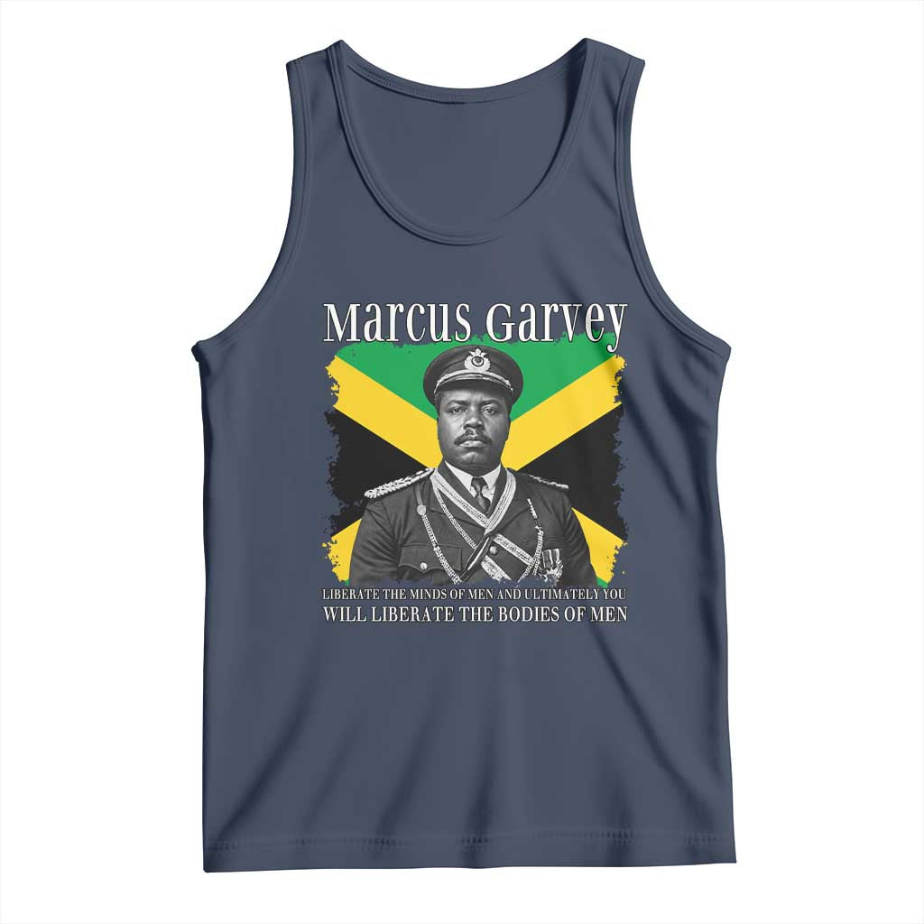 Marcus Garvey Liberation Quote Tank Top Liberate The Minds Of Men TS12 Navy Print Your Wear