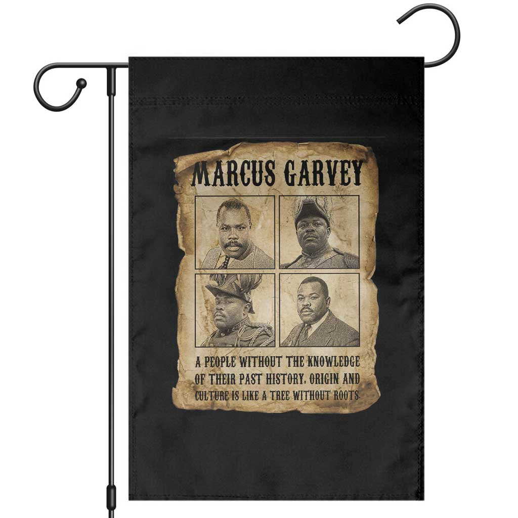Vintage Marcus Garvey Quote Garden Flag A People Without Knowledge Of Their Past TS12 Black Print Your Wear