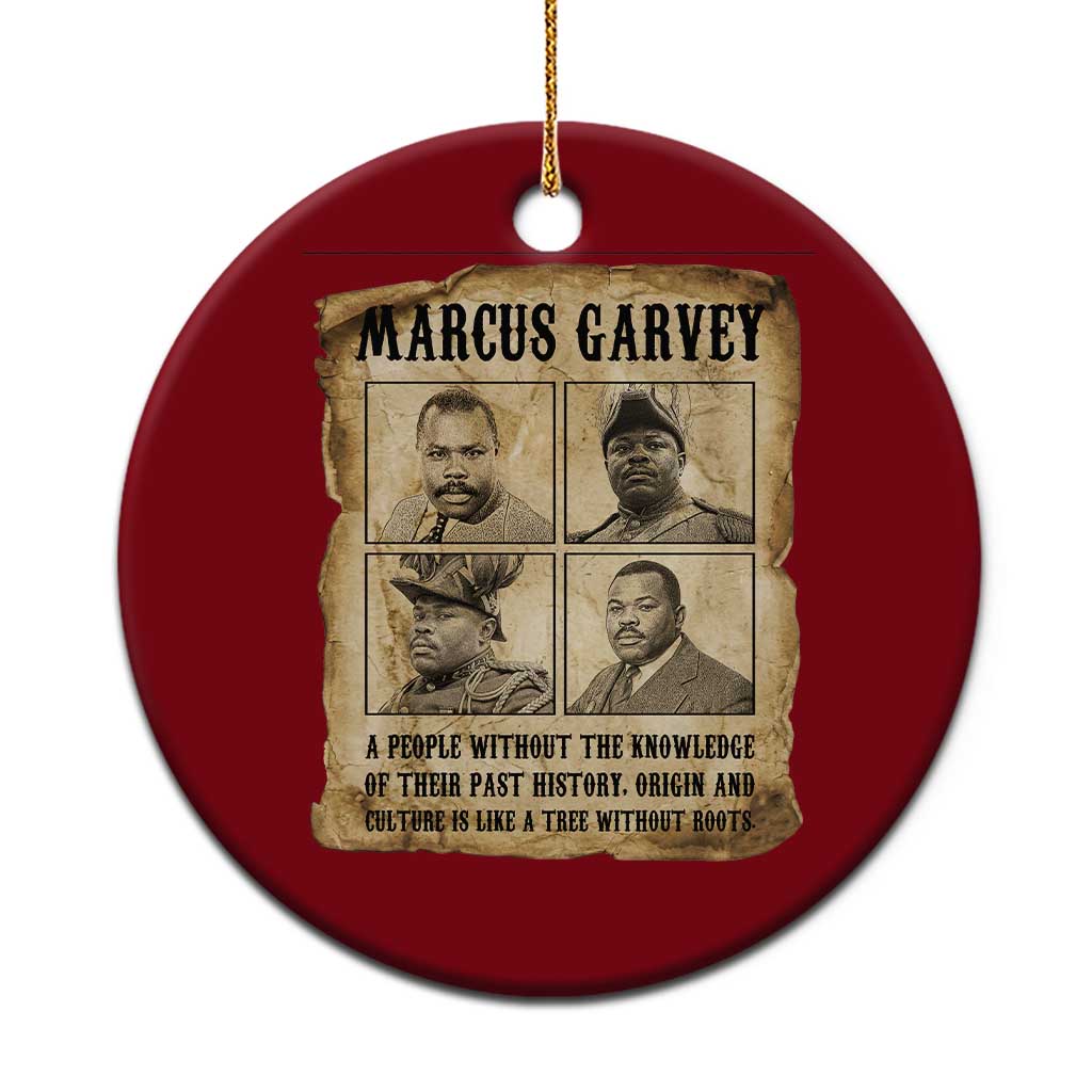 Vintage Marcus Garvey Quote Ceramic Ornament A People Without Knowledge Of Their Past TS12 1pc Red Print Your Wear