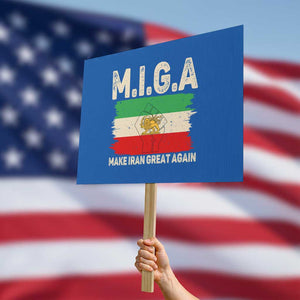 Make Iran Great Again Protest Sign Iran 2026 Resistance TS12 Horizontal 18" × 24" Blue Print Your Wear