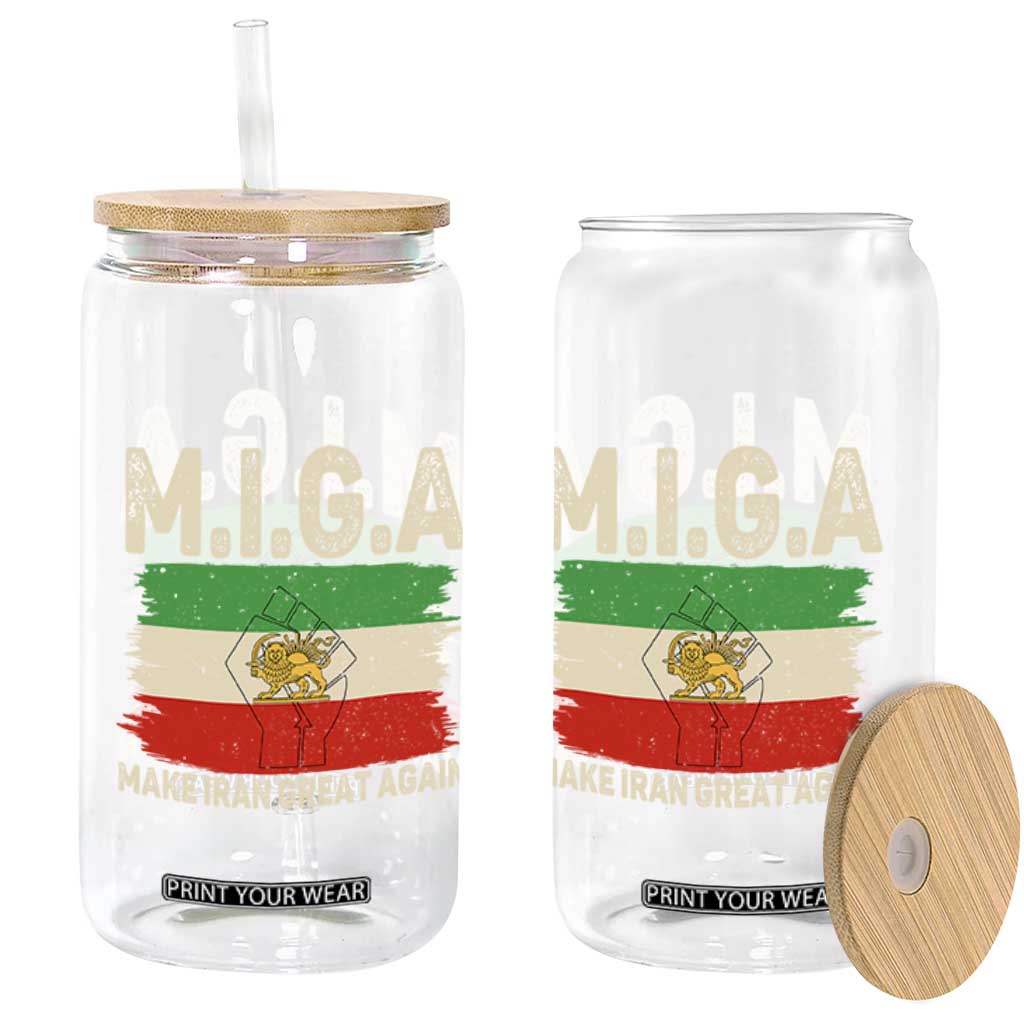 Make Iran Great Again Glass Can Iran 2026 Resistance TS12 Print Your Wear