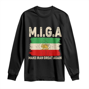 Make Iran Great Again Long Sleeve Shirt Iran 2026 Resistance TS12 Black Print Your Wear