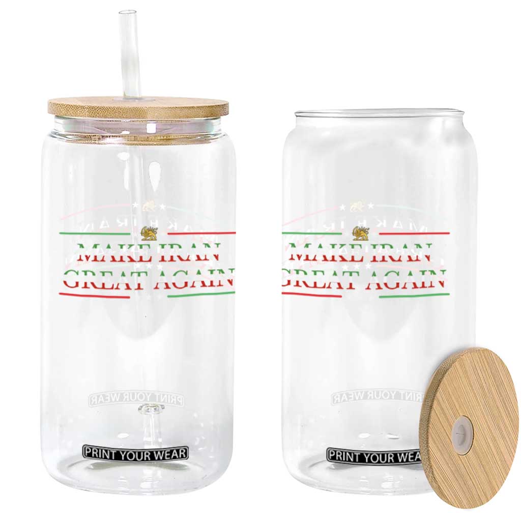 Make Iran Great Again Glass Can Patriotic Iranian Gift TS12 Print Your Wear