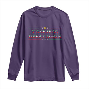 Make Iran Great Again Long Sleeve Shirt Patriotic Iranian Gift TS12 Purple Print Your Wear