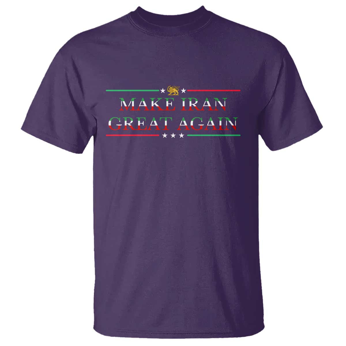 Make Iran Great Again T Shirt Patriotic Iranian Gift TS12 Purple Print Your Wear
