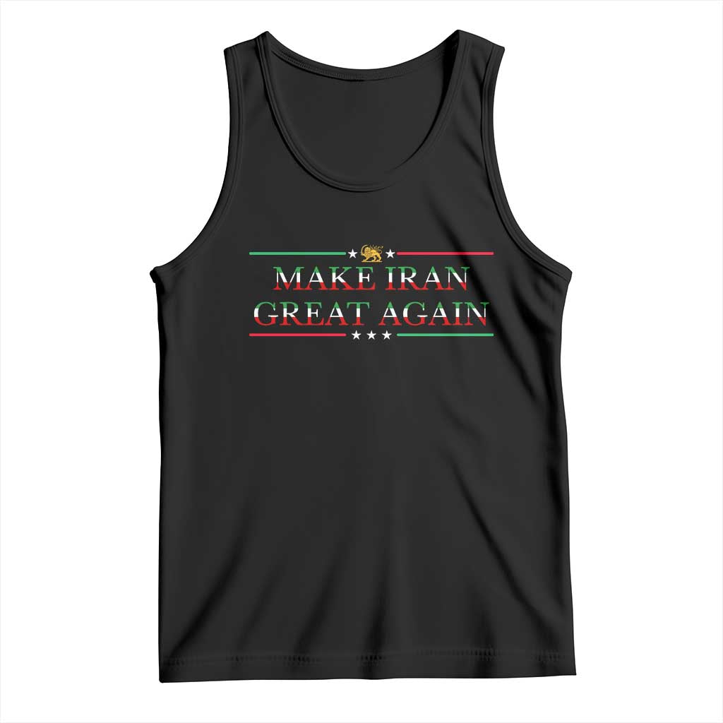 Make Iran Great Again Tank Top Patriotic Iranian Gift TS12 Black Print Your Wear