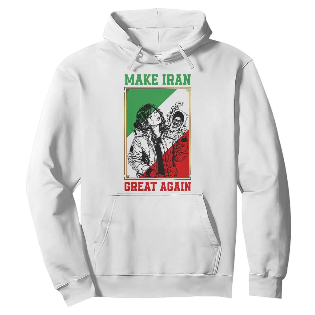 Make Iran Great Again Hoodie Patriotic Iranian Heritage Gift TS12 White Print Your Wear