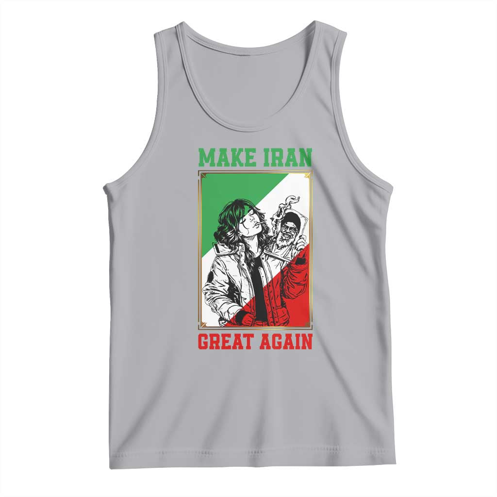 Make Iran Great Again Tank Top Patriotic Iranian Heritage Gift TS12 Athletic Heather Print Your Wear