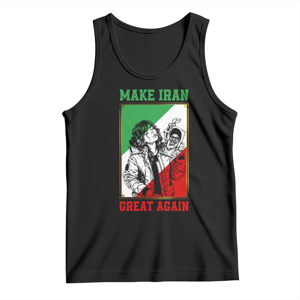 Make Iran Great Again Tank Top Patriotic Iranian Heritage Gift TS12 Black Print Your Wear