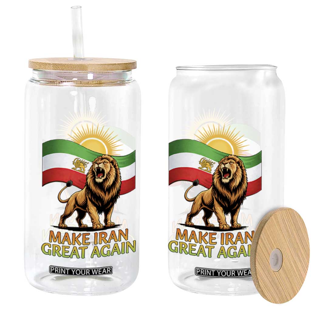 Patriotic Iranian Pride Gift Glass Can Make Iran Great Again TS12 Print Your Wear