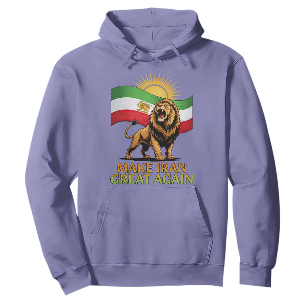 Patriotic Iranian Pride Gift Hoodie Make Iran Great Again TS12 Violet Print Your Wear